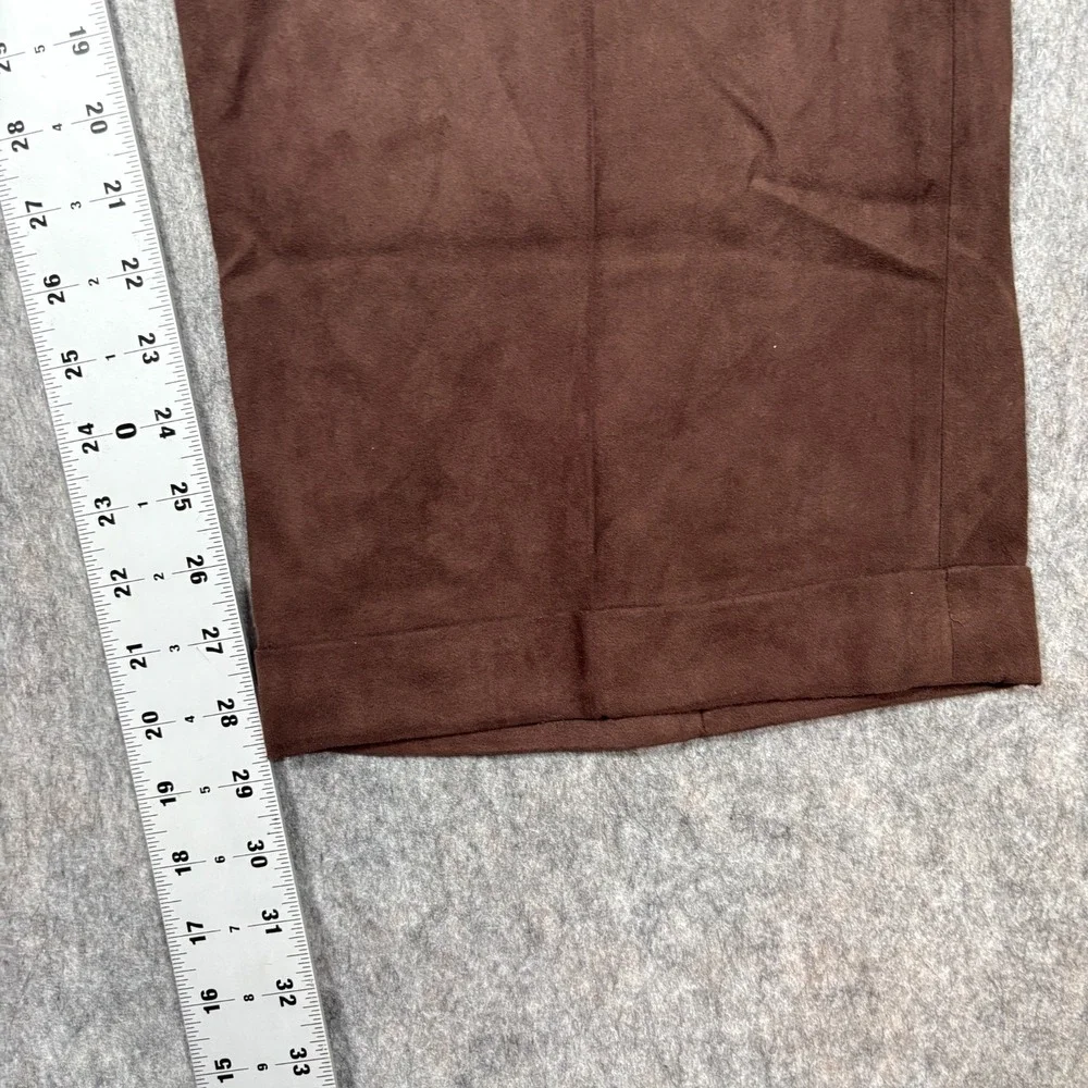 Insearch Pants Men's Size 38 Chocolate Brown Pleated Front Cuff Trouser Workwear